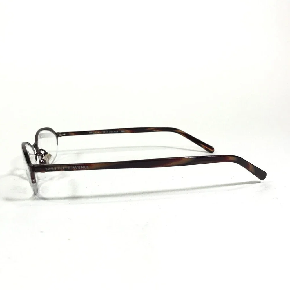 Saks Fifth Avenue Eyeglasses Frames S5A167 DE9 Brown Red Cat Eye 48-18-140